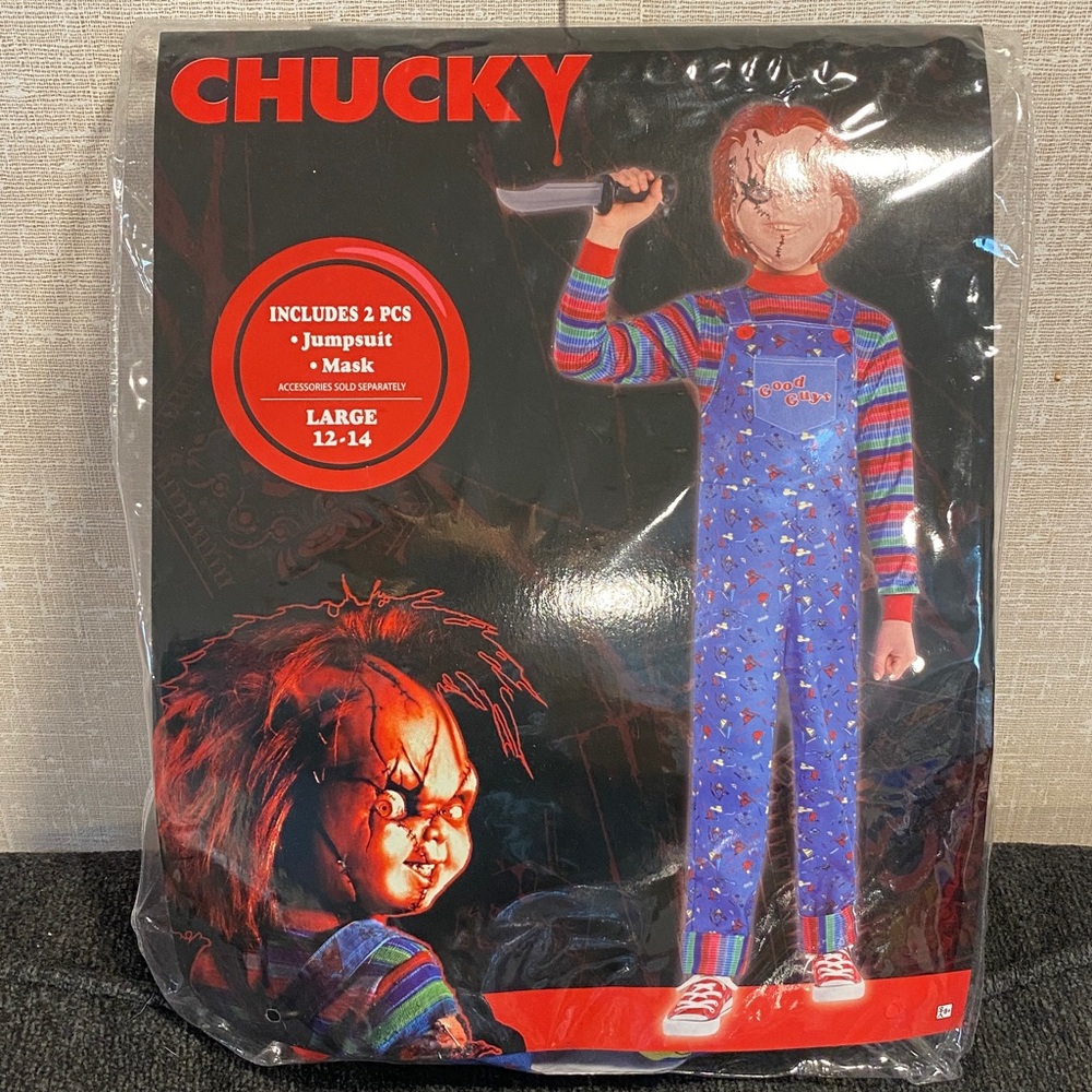 Chucky Costume Jumpsuit and Mask